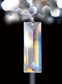 C70092  Crystal Rectangle Without Ring 75x22mm 2 Holes